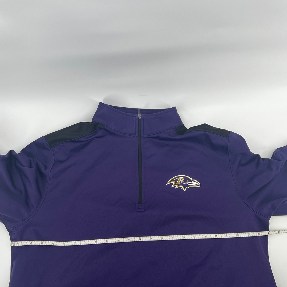 NFL Team Apparel Baltimore Ravens Mens XL Purple Quarter Zip Pullover D2AC 79700 - Picture 8 of 13